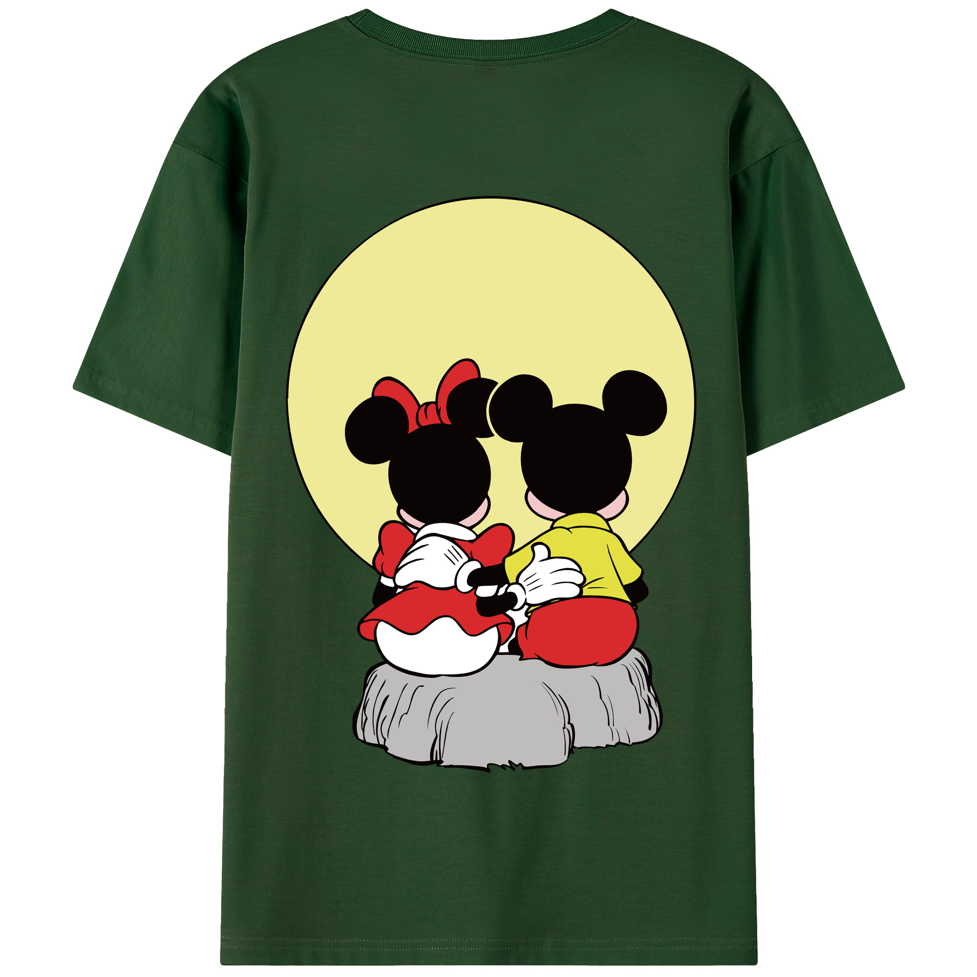 （画像用） ミッキーマウス Mickey Mouse 綿100％半袖Tシャツ（背面プリント）